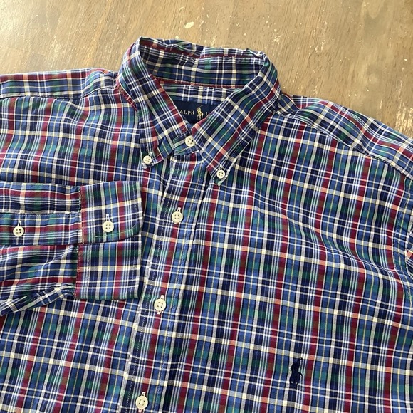 Polo Ralph Lauren Other - Polo Ralph Lauren Button Down Shirt‎ Mens LT Large Tall Plaid Long Sleeve Pony